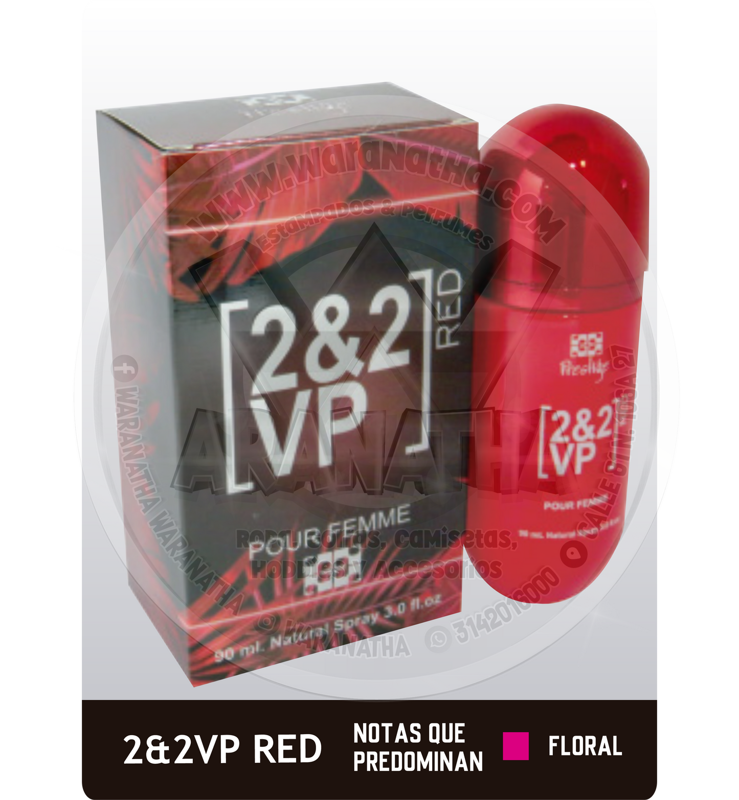 Perfume 2&2 VP RED para mujer