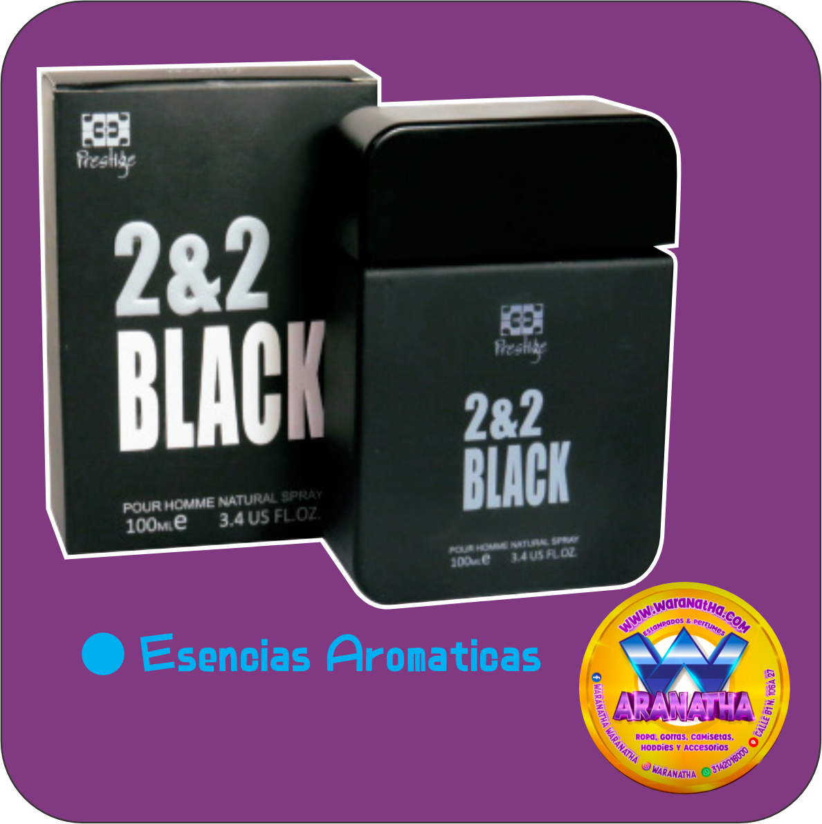 Perfume 2&2 Black para hombre